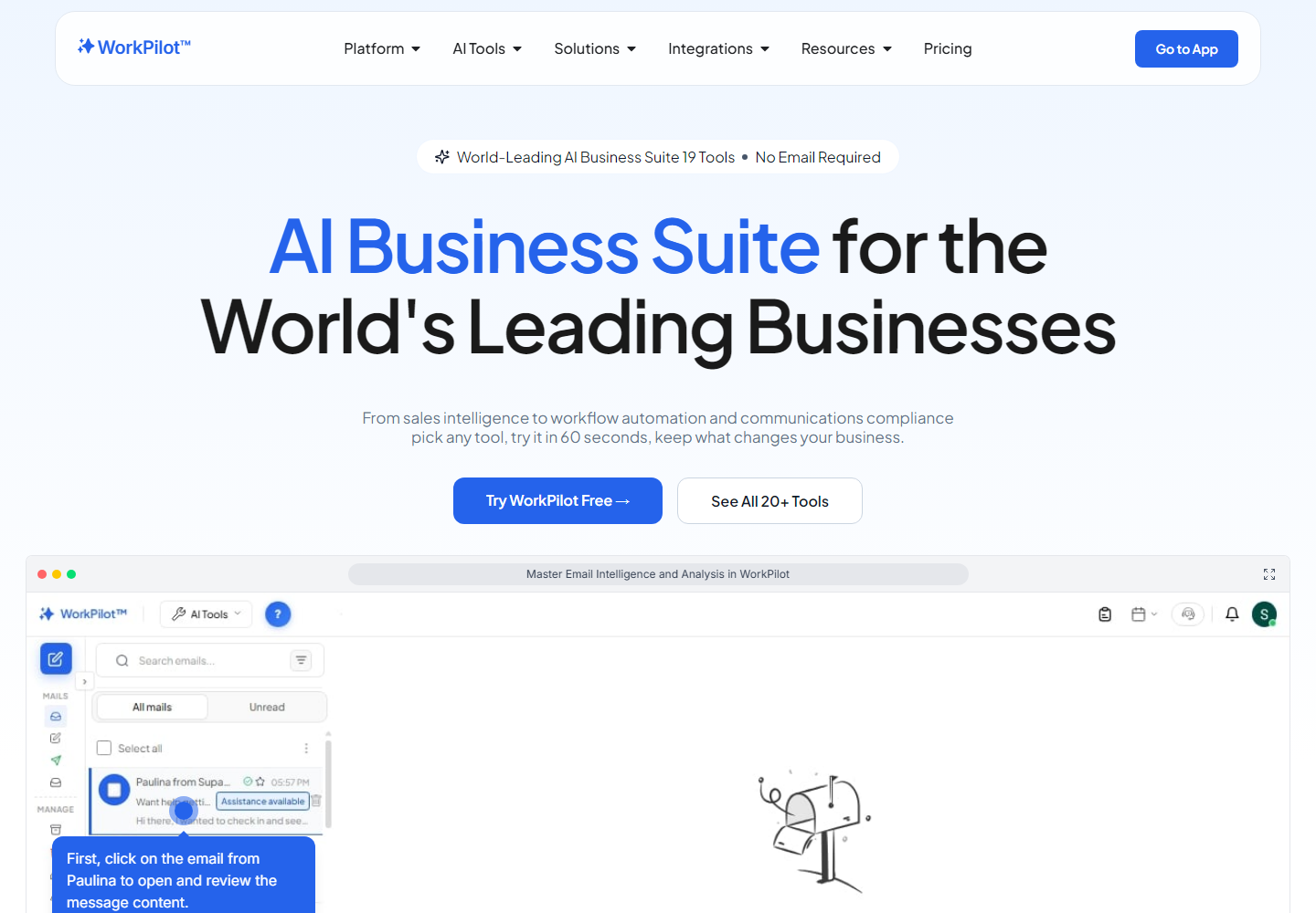 WorkPilot homepage