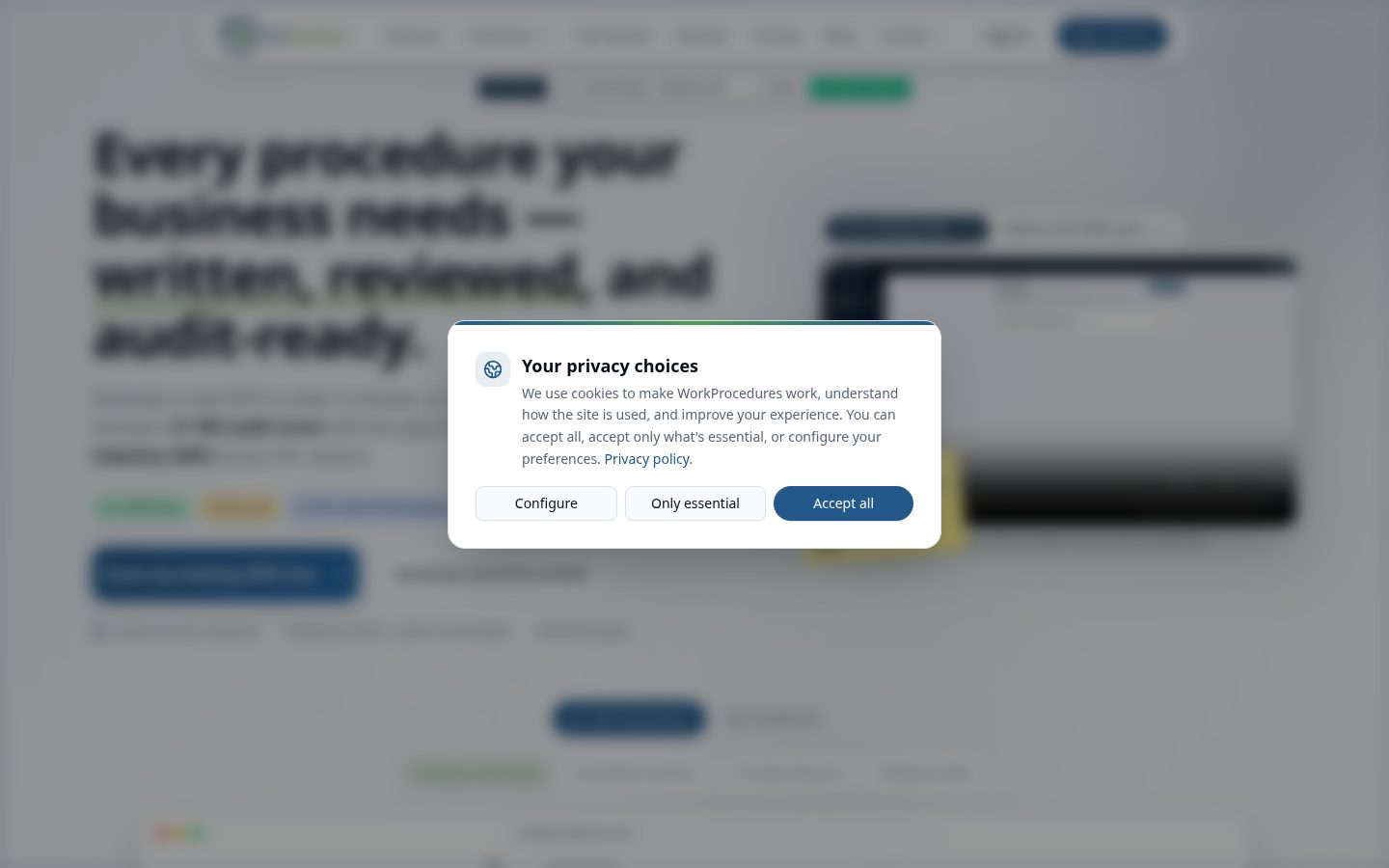 WorkProcedures Homepage