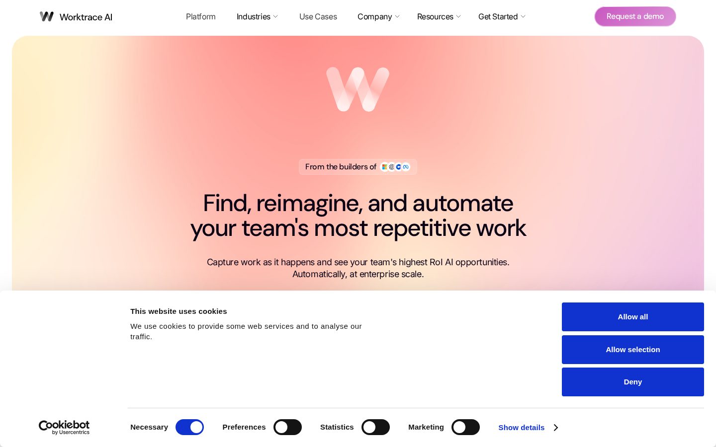 Worktrace AI Homepage