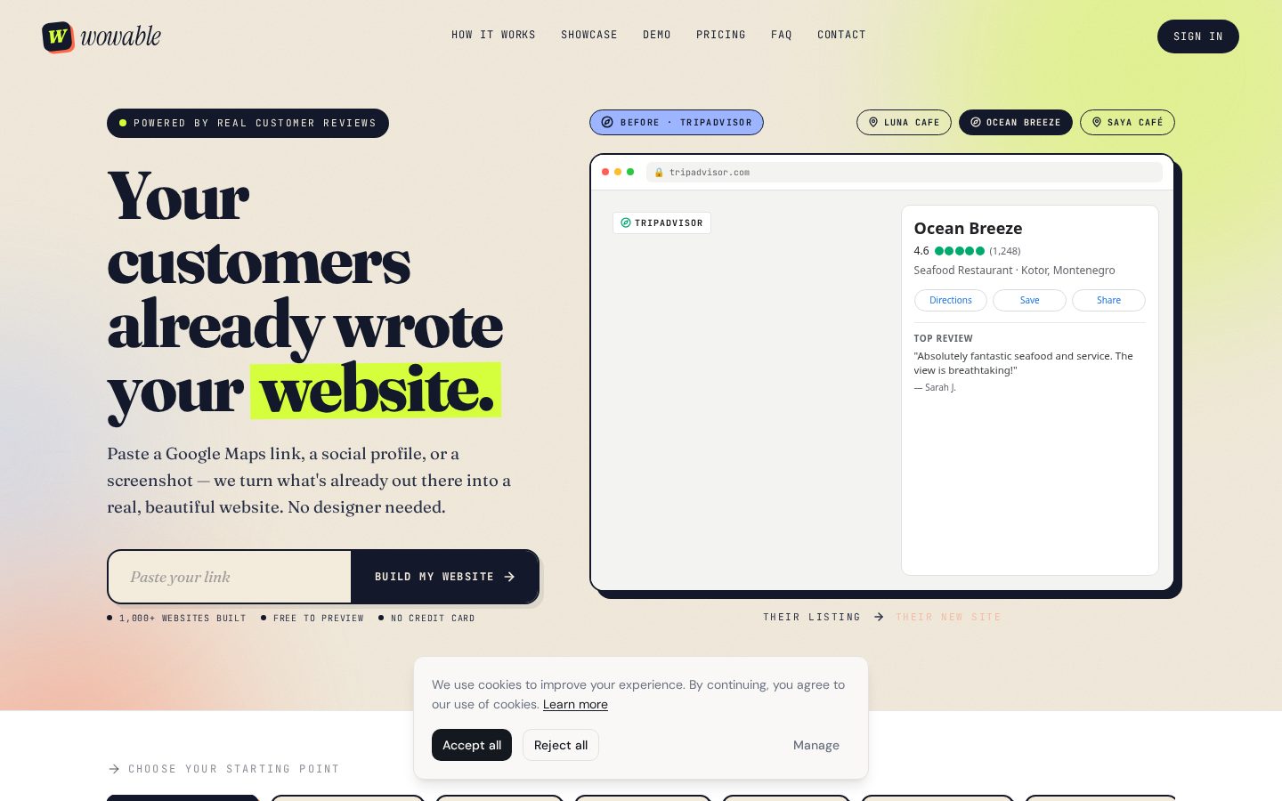 Wowable Homepage
