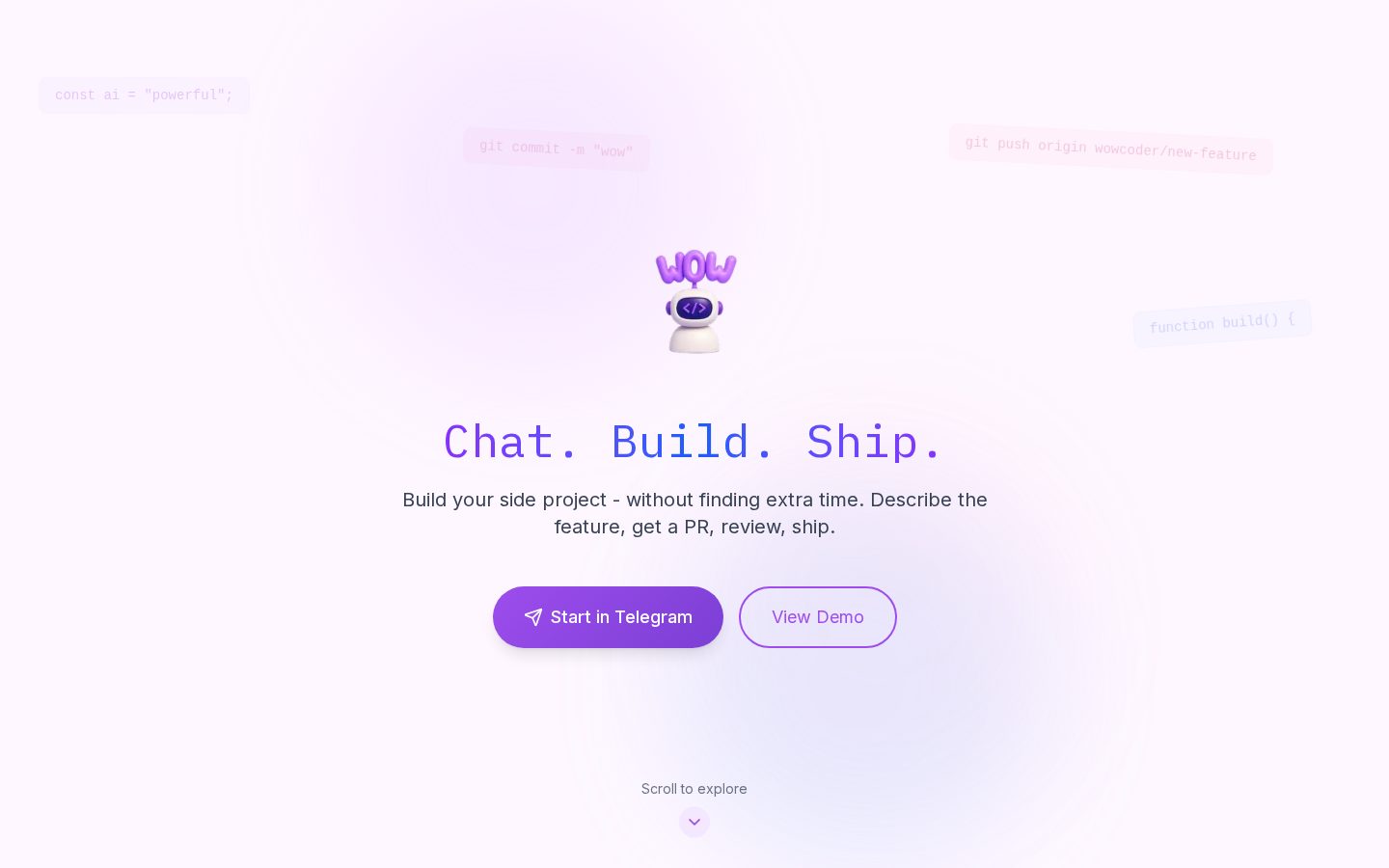 WOWCODER Homepage