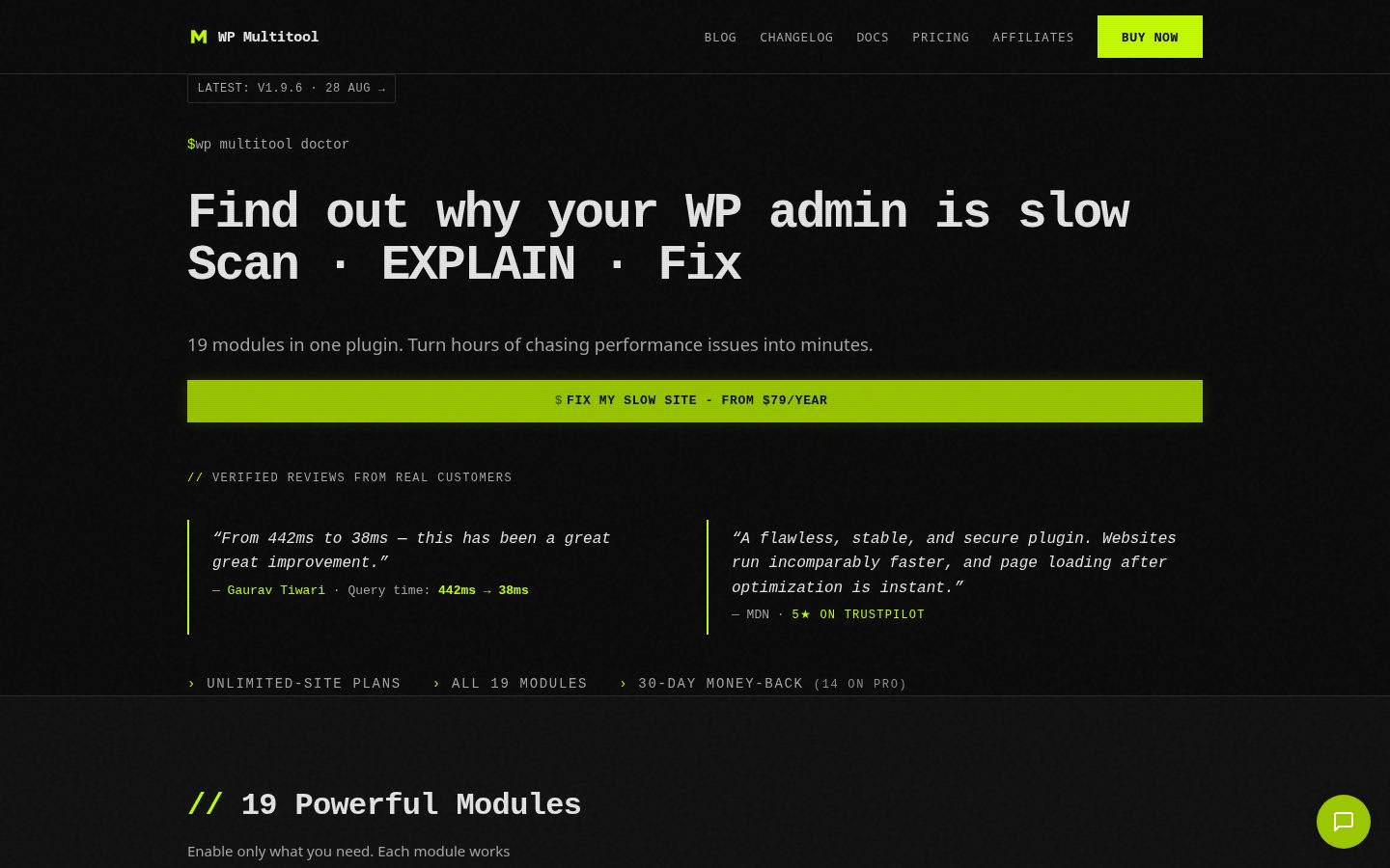 WP Multitool Homepage