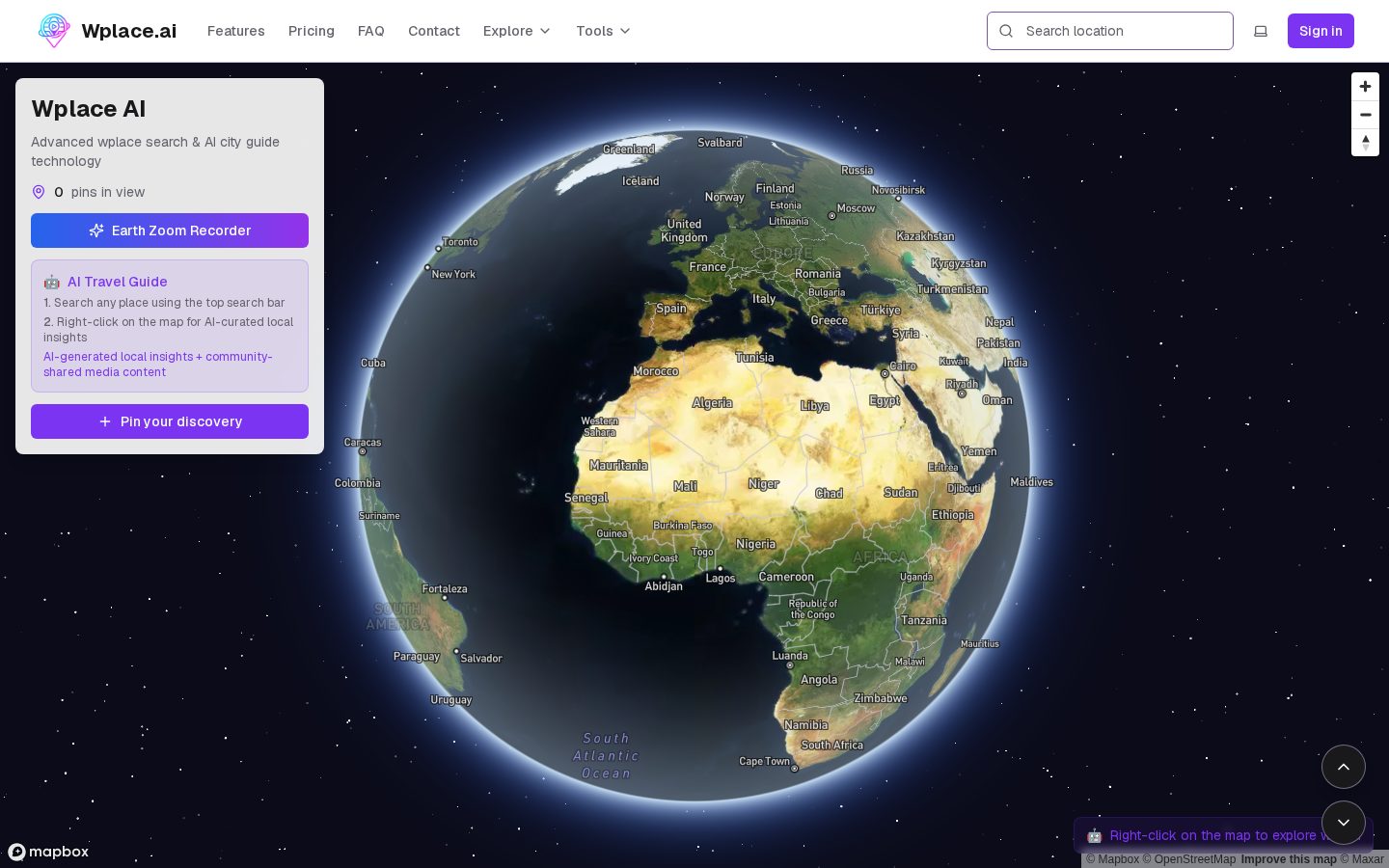 WPlace.ai Homepage