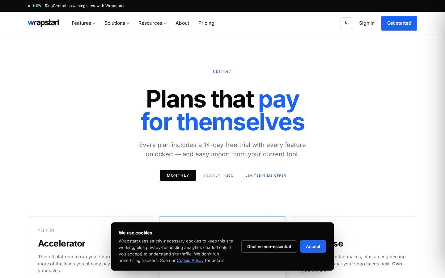 Wrapstart Pricing