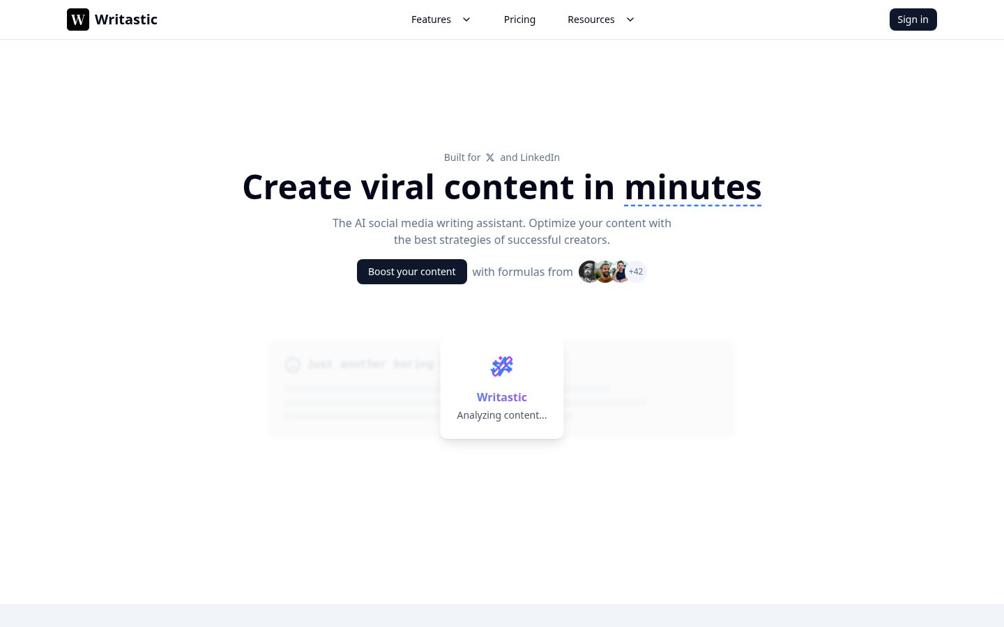 Writastic Homepage
