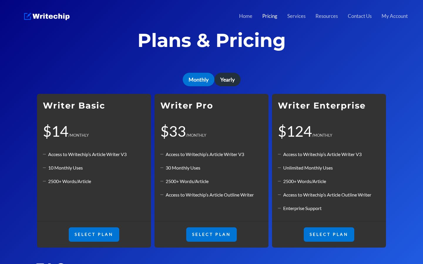 WriteChip Pricing
