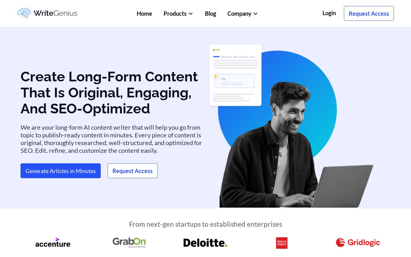 WriteGenius Homepage