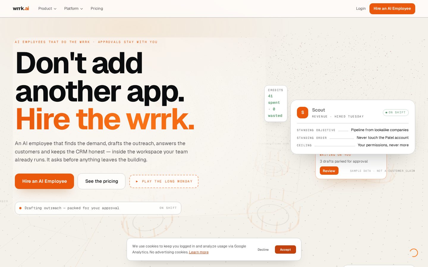 Wrrk Homepage