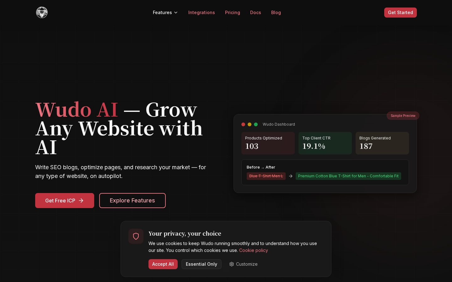 Wudo Homepage