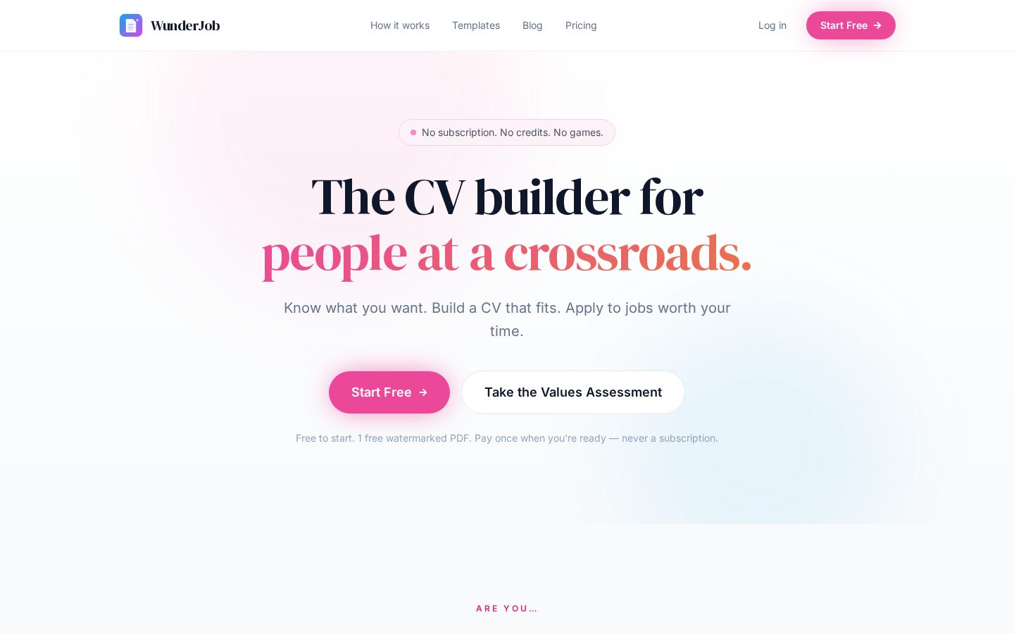 wunderjob Homepage