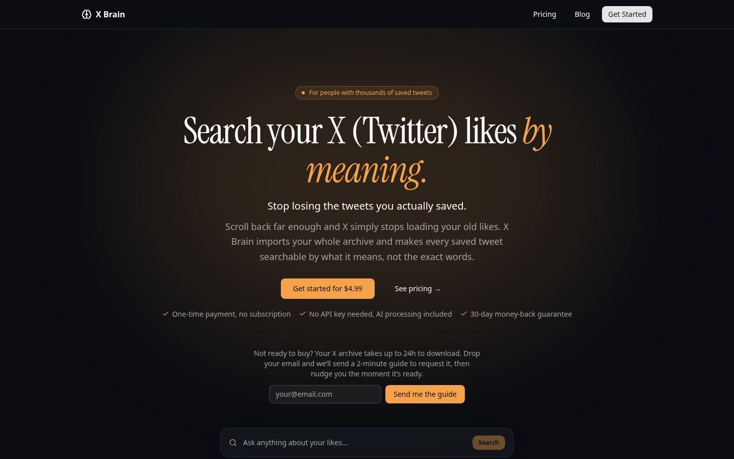 X Brain Homepage