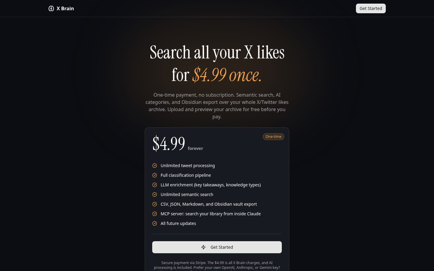 X Brain Pricing