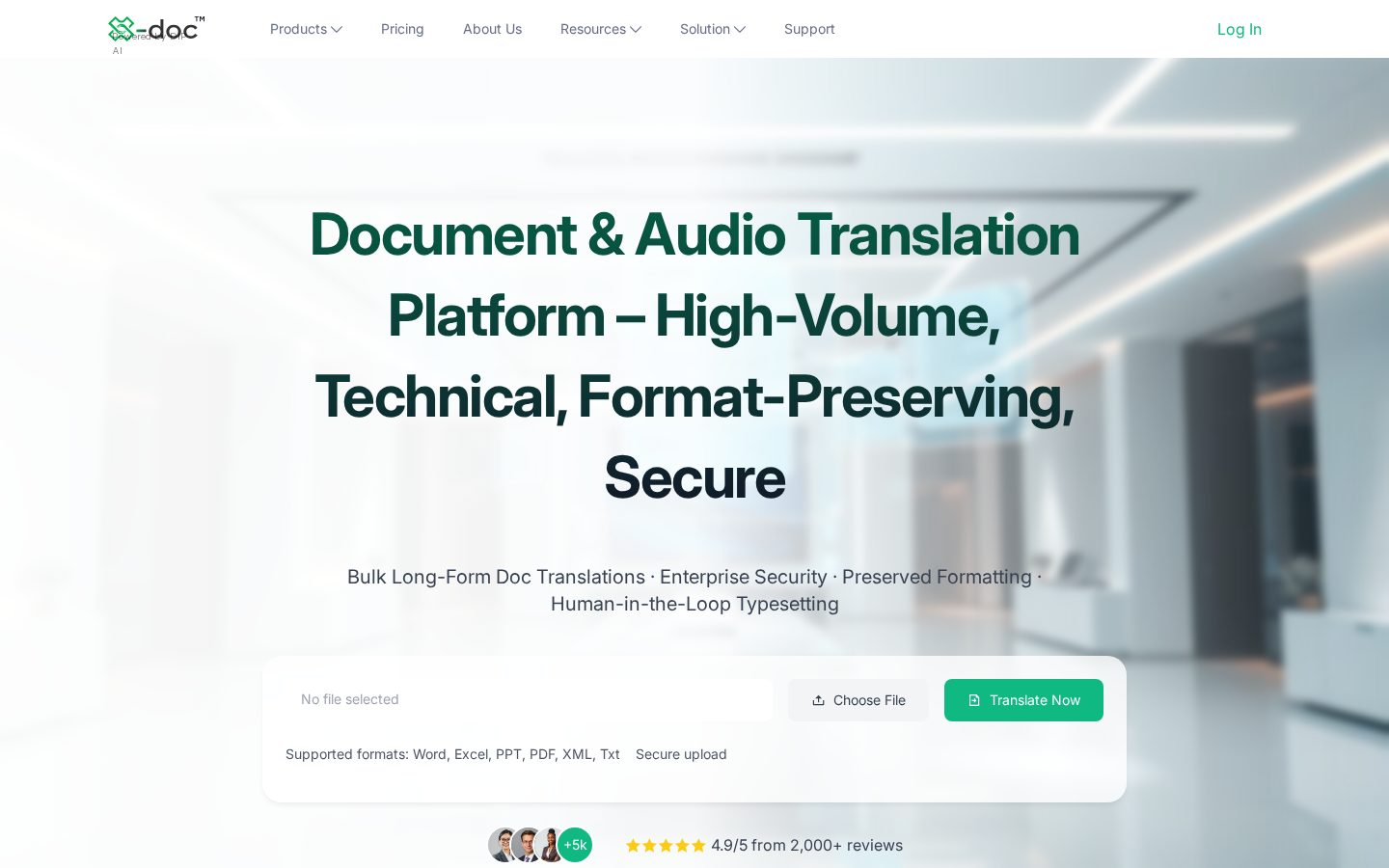 X-doc AI Homepage