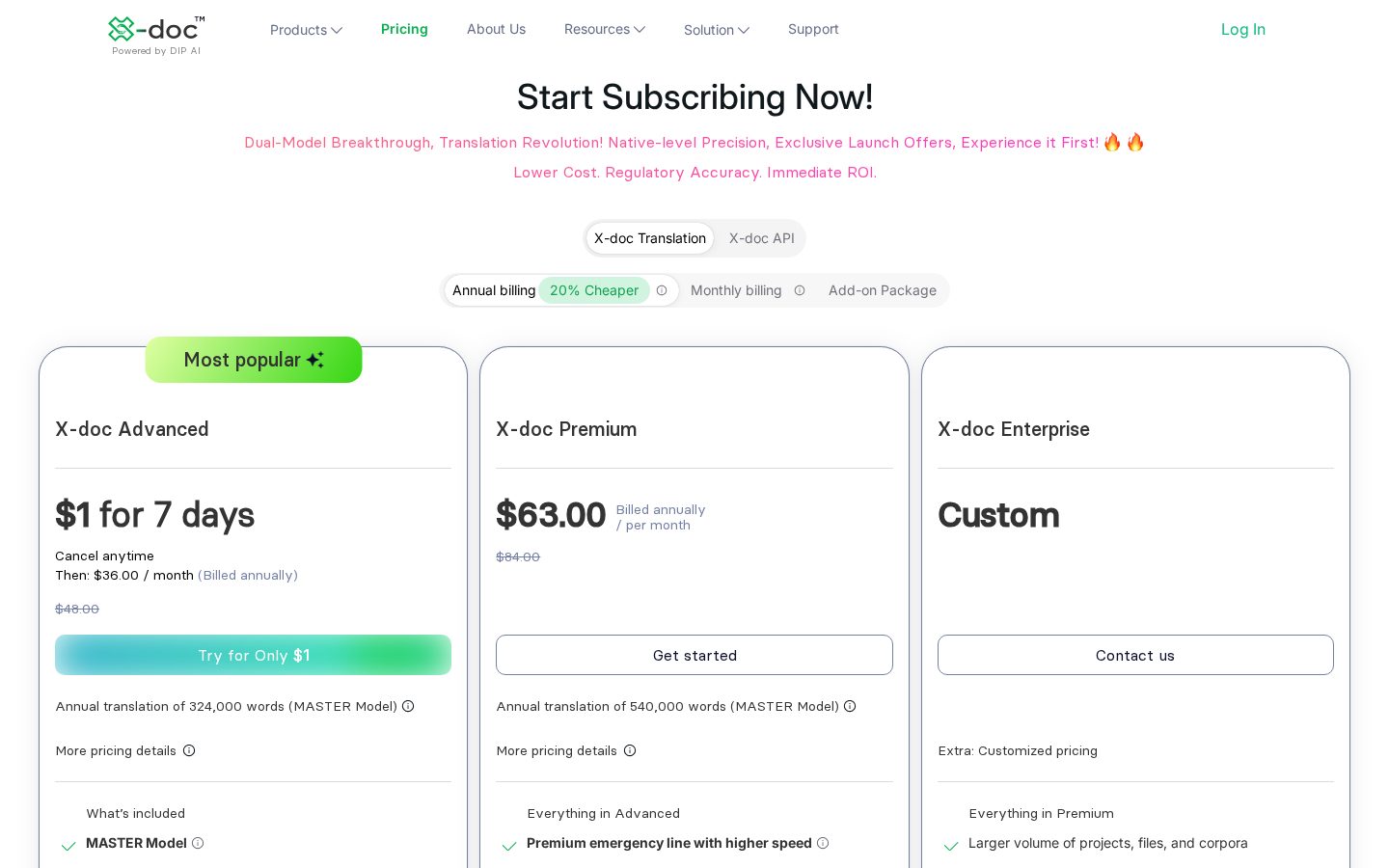 X-doc AI Pricing
