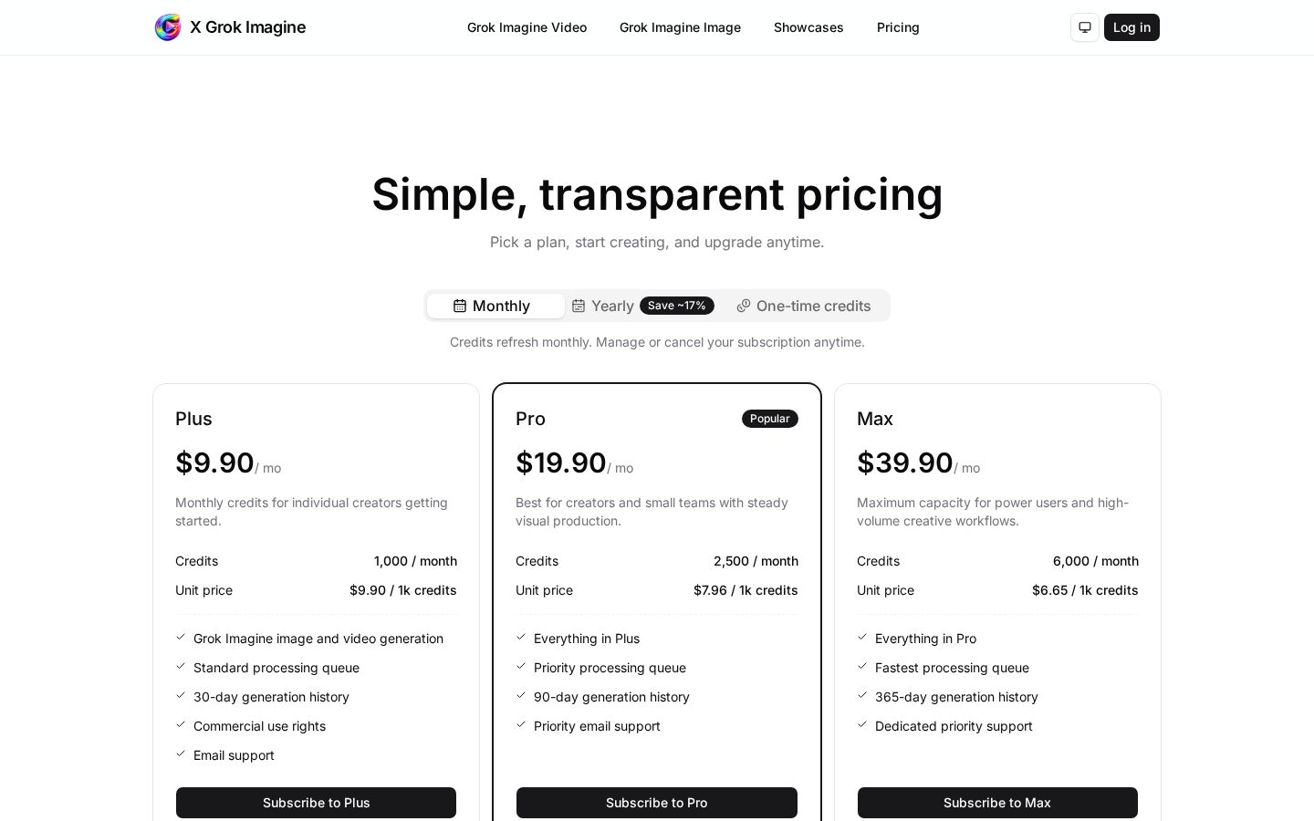 X Grok Imagine Pricing