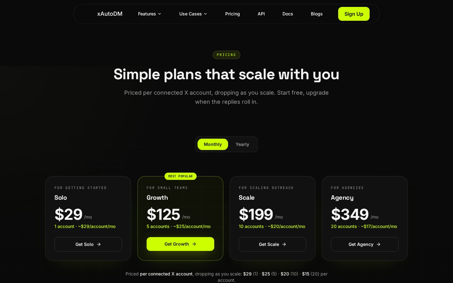 xAutoDM Pricing