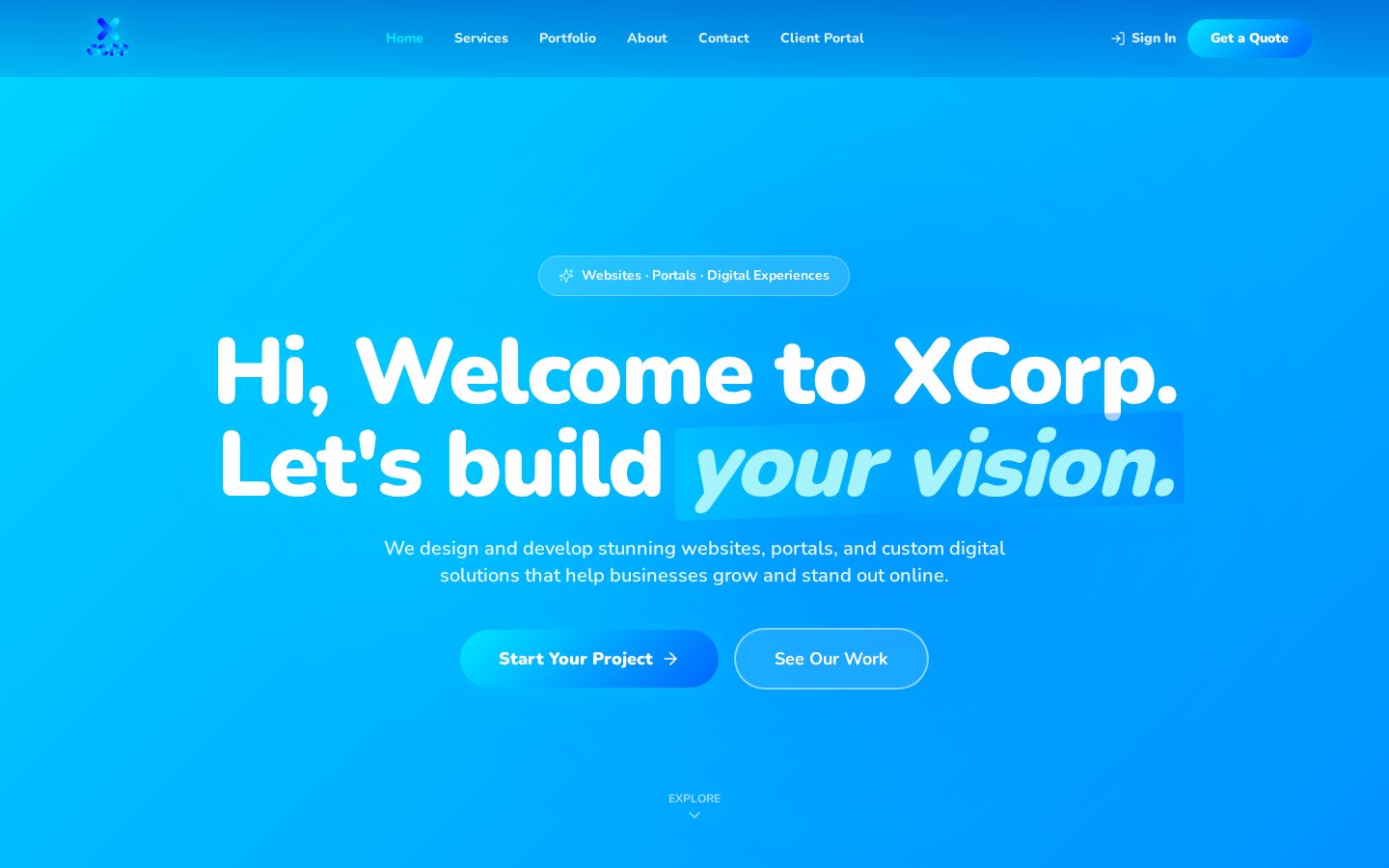 XCorp Homepage