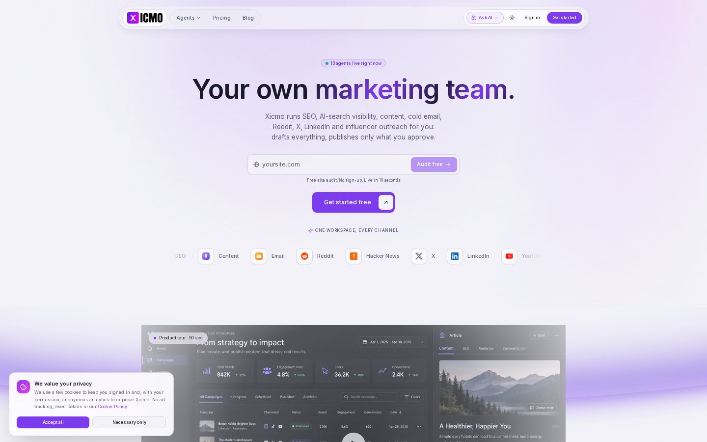 Xicmo Homepage