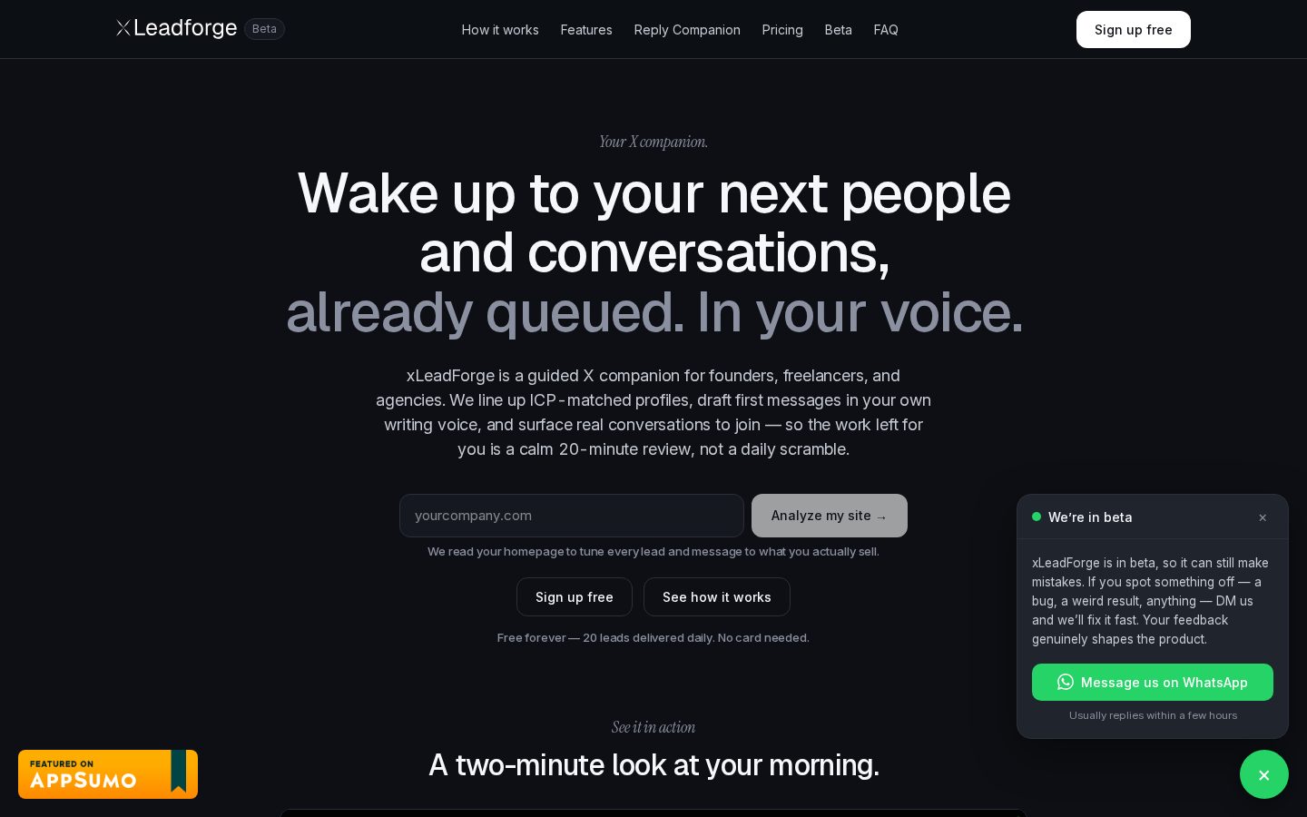 xLeadForge Homepage
