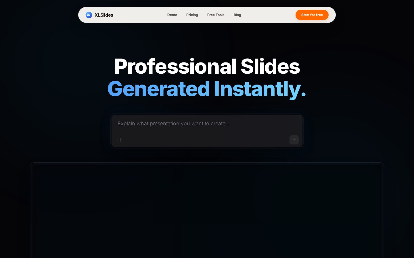 XLSlides Homepage