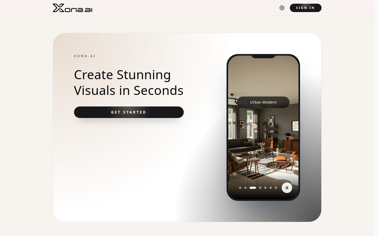 Xona.ai Homepage