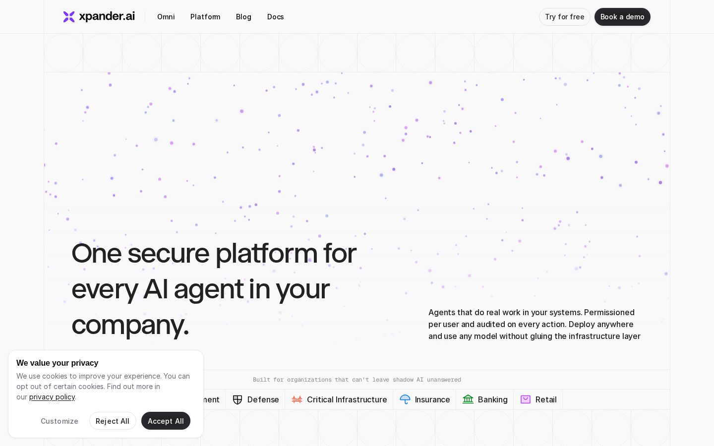 xpander.ai Homepage