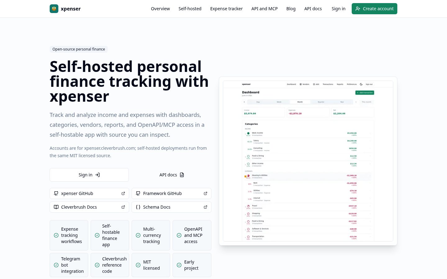 xpenser Homepage
