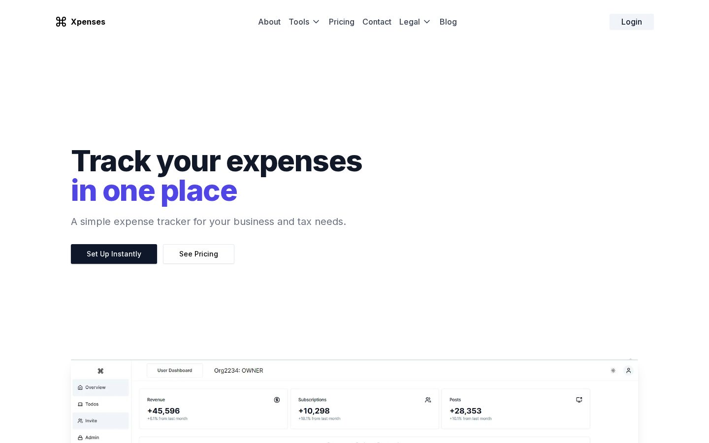 XPenses Homepage