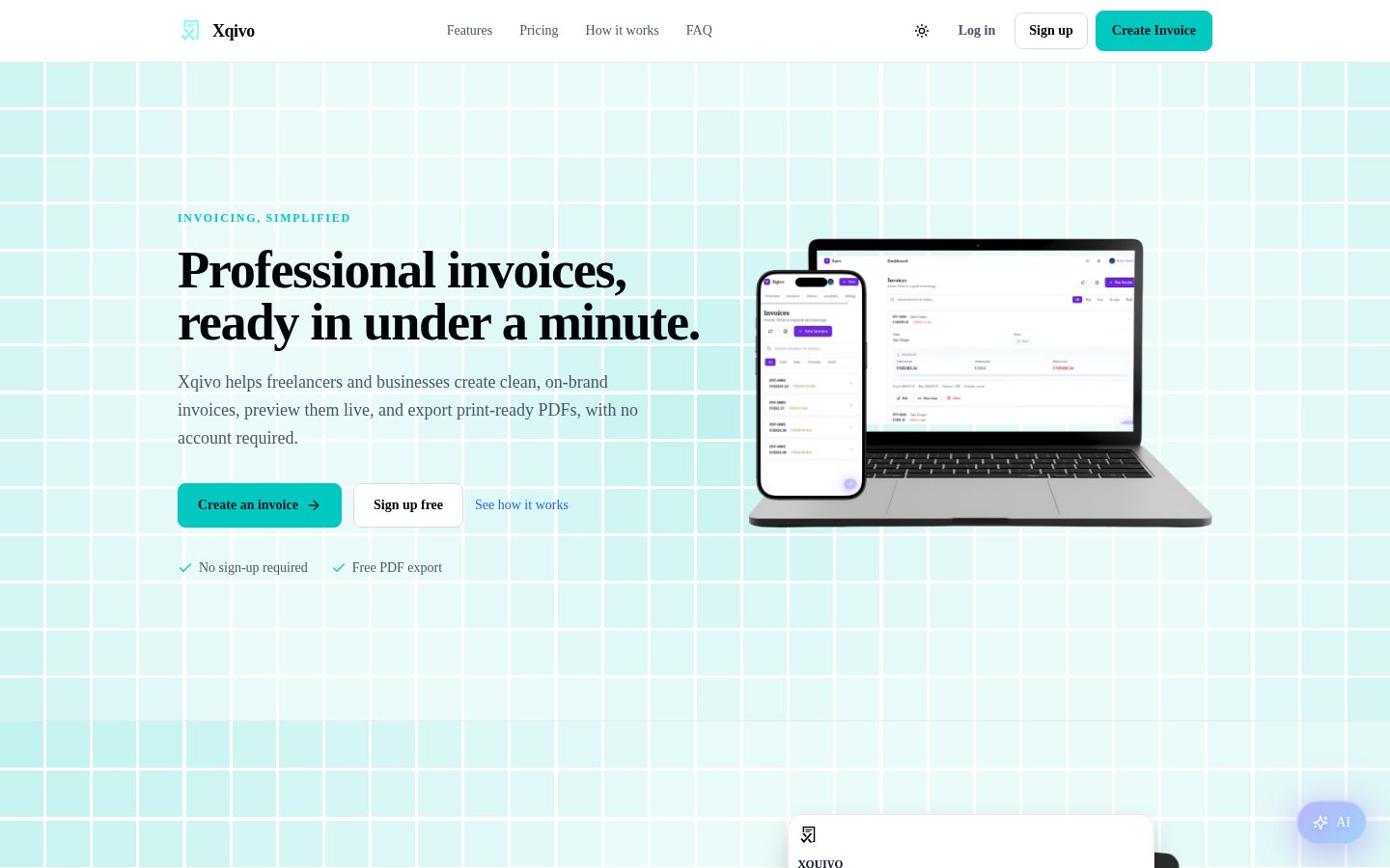 Xqivo Homepage