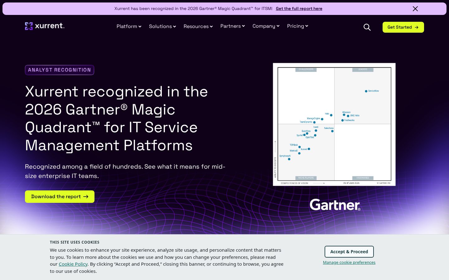 Xurrent Homepage