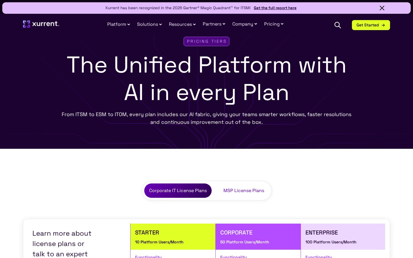 Xurrent Pricing