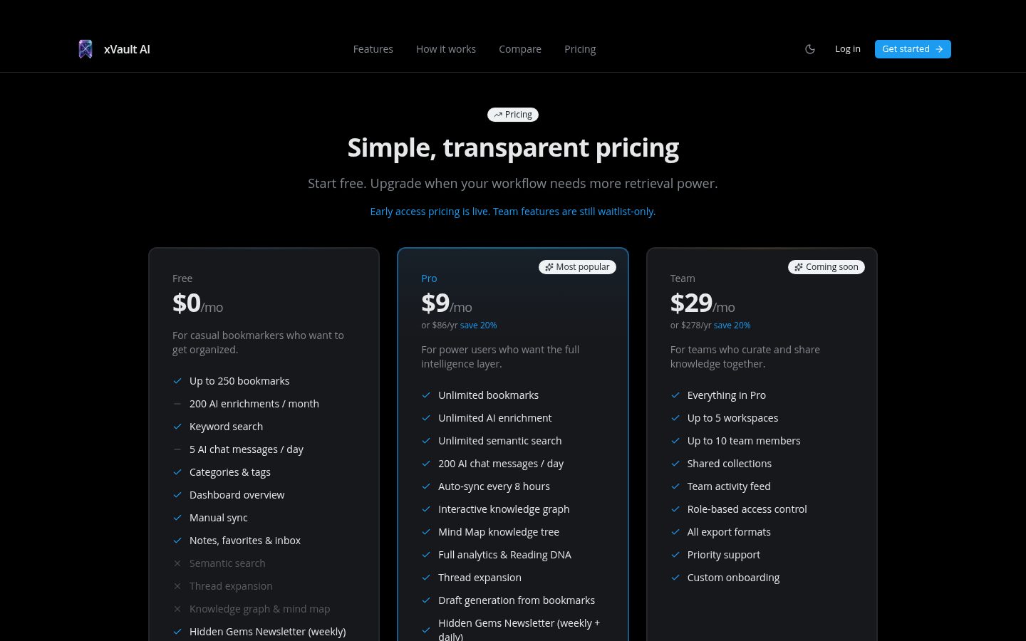 xVault AI Pricing