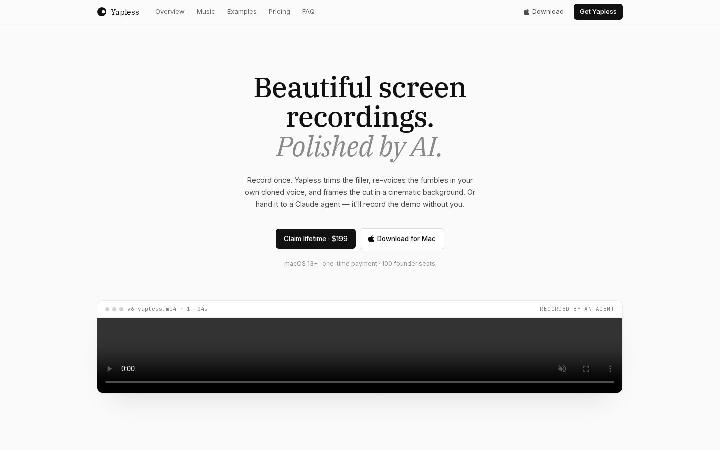Yapless Homepage