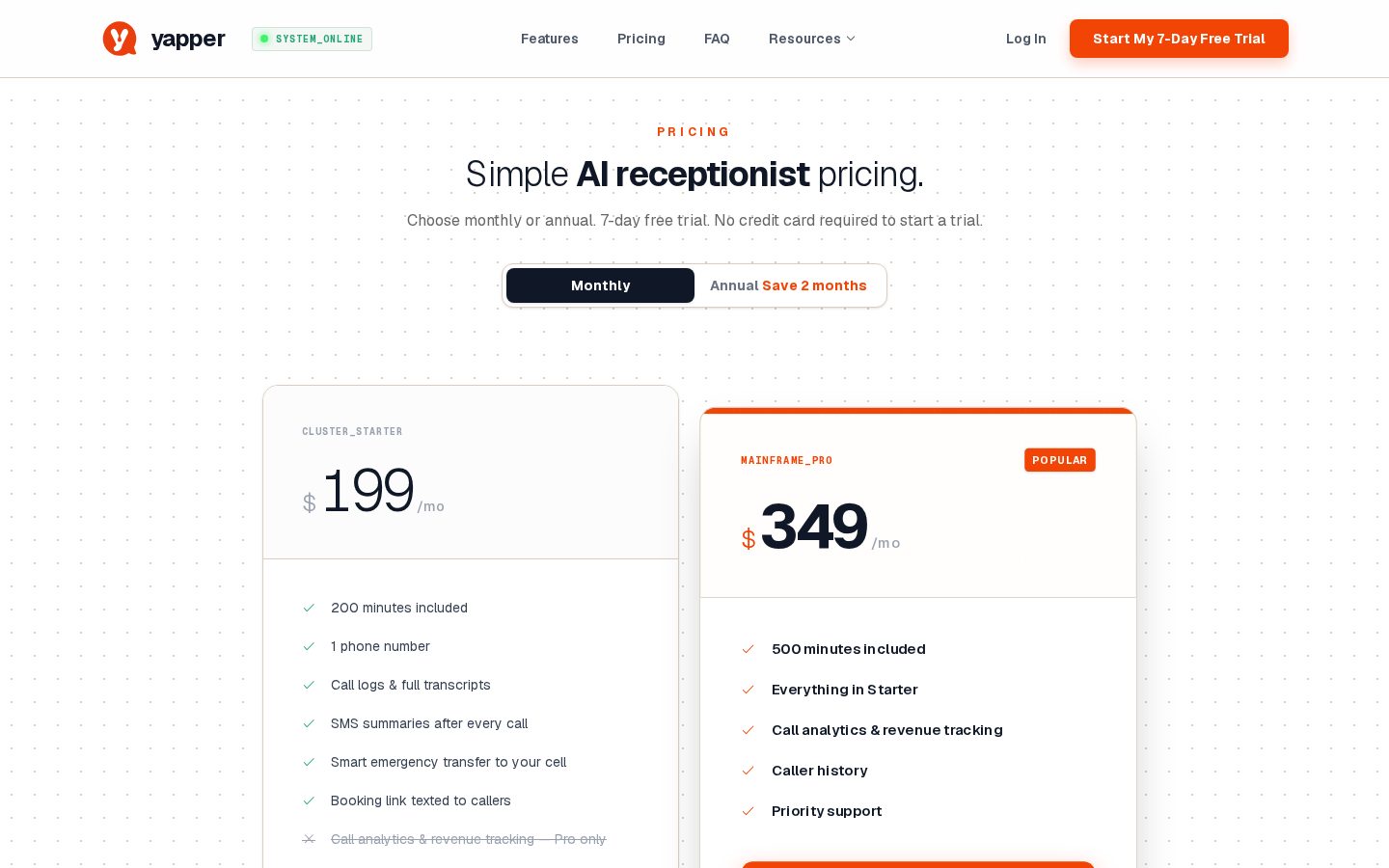 Yapper Pricing