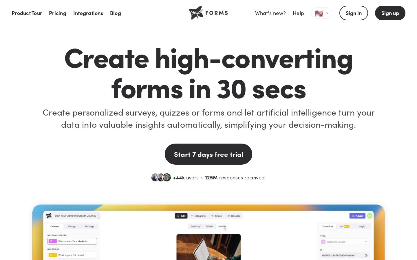 Yay! Forms Homepage
