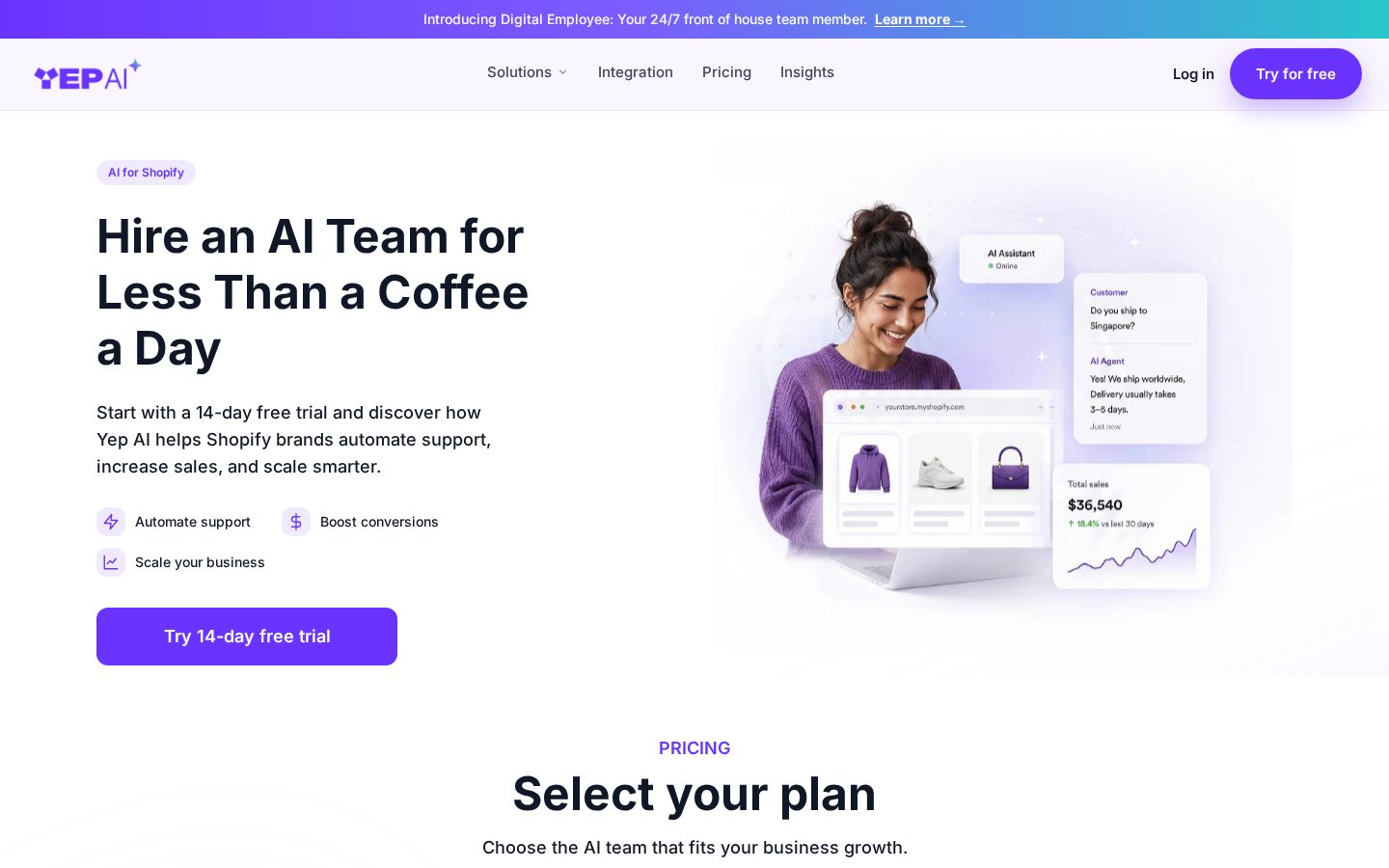 Yep AI Pricing