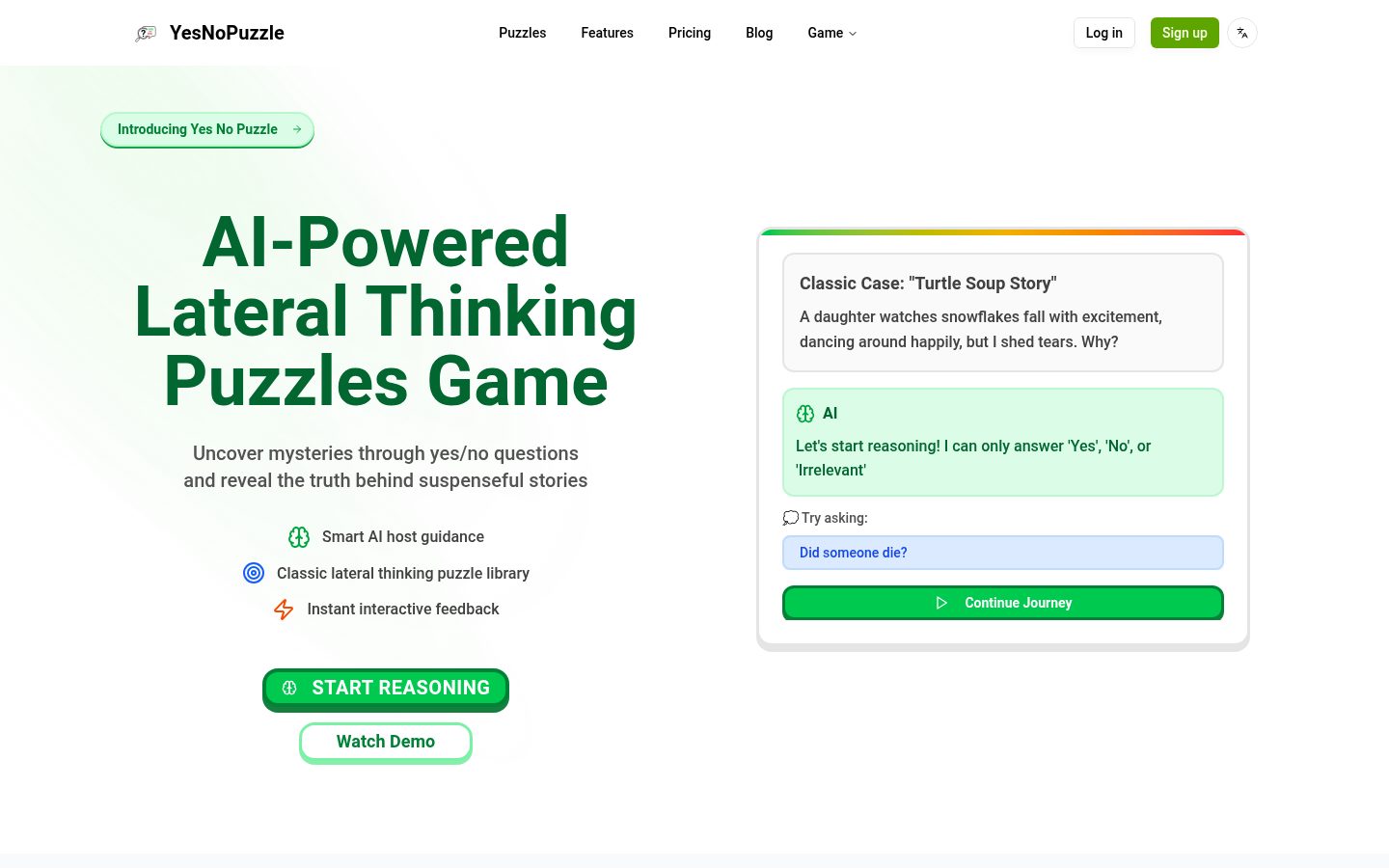 YesNoPuzzle Homepage