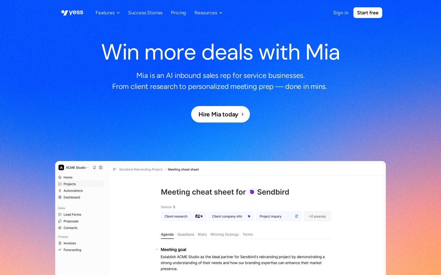 Yess Io Homepage