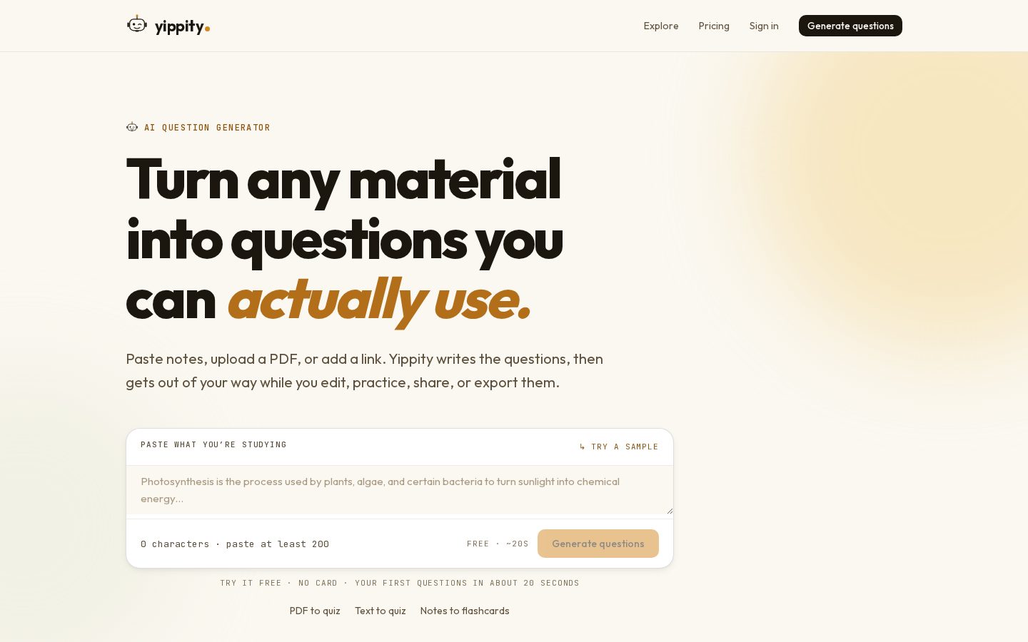 Yippity Homepage