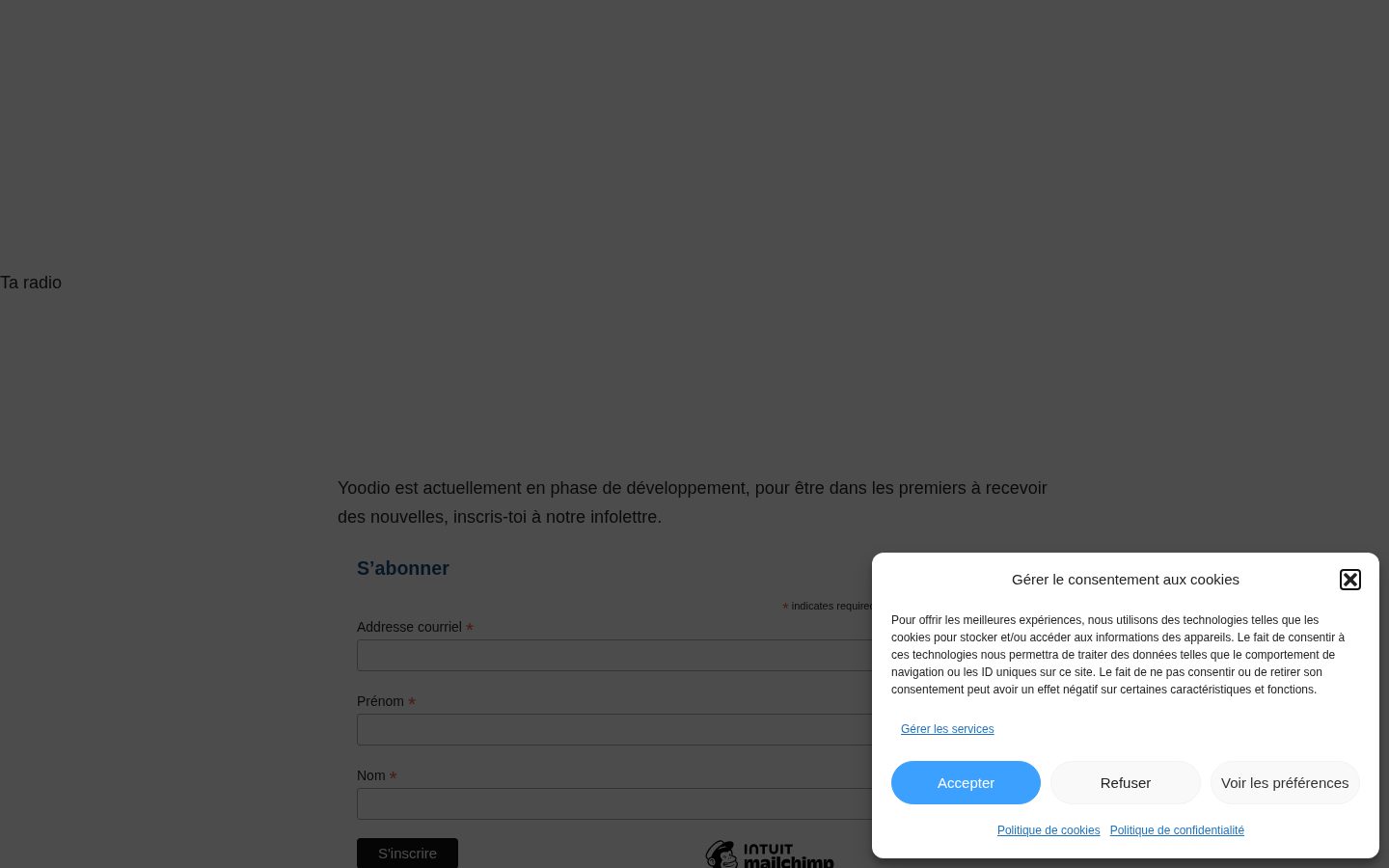 Yoodio Homepage