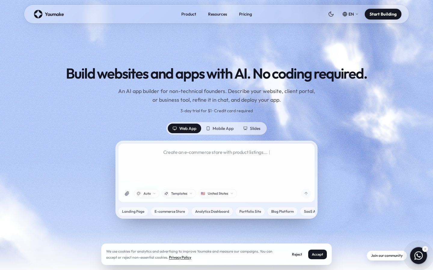 Youmake dev Homepage