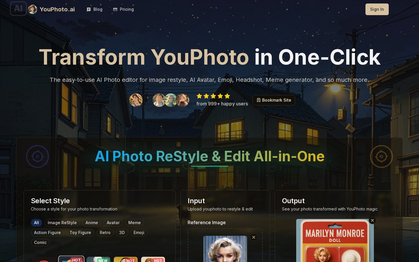 YouPhoto AI Homepage