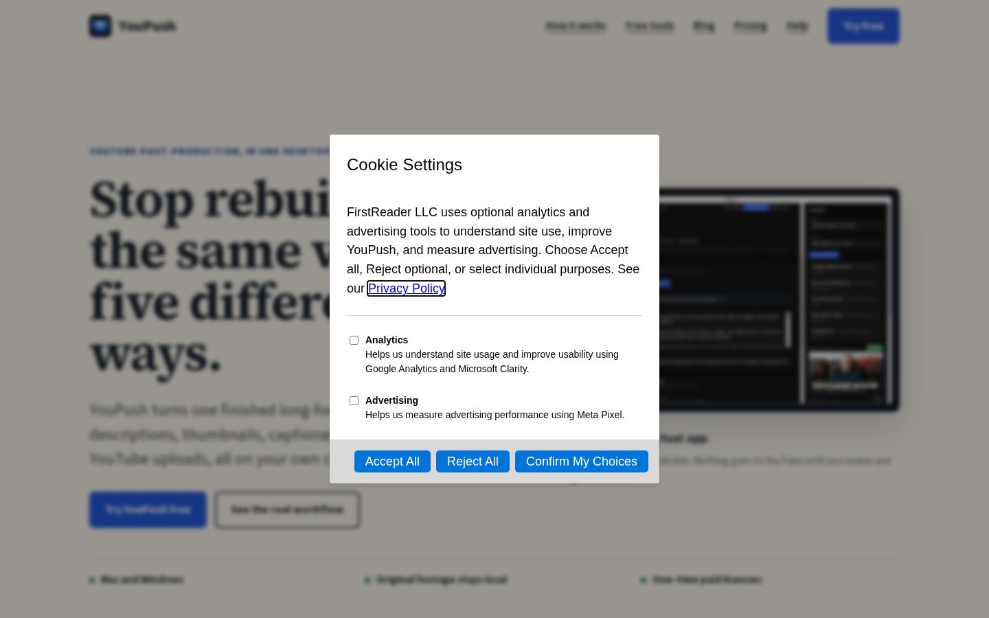 YouPush Homepage