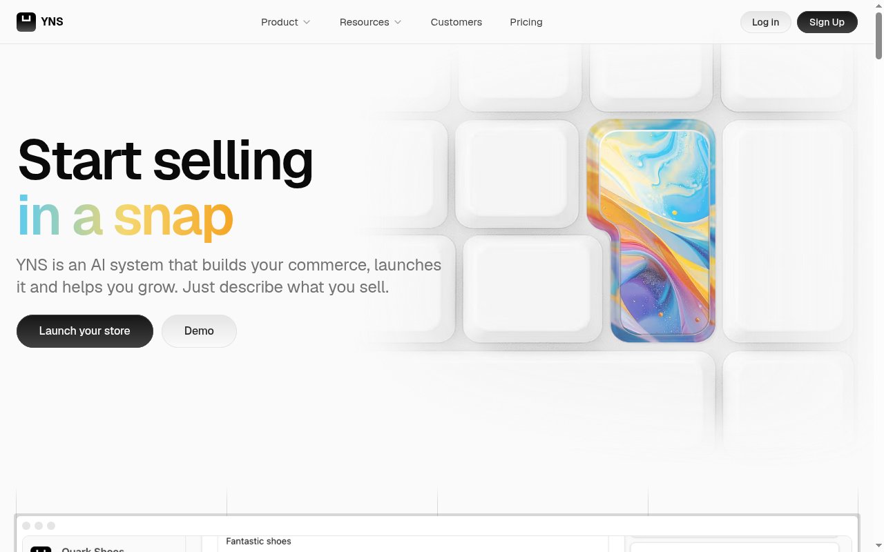 Your Next Store homepage