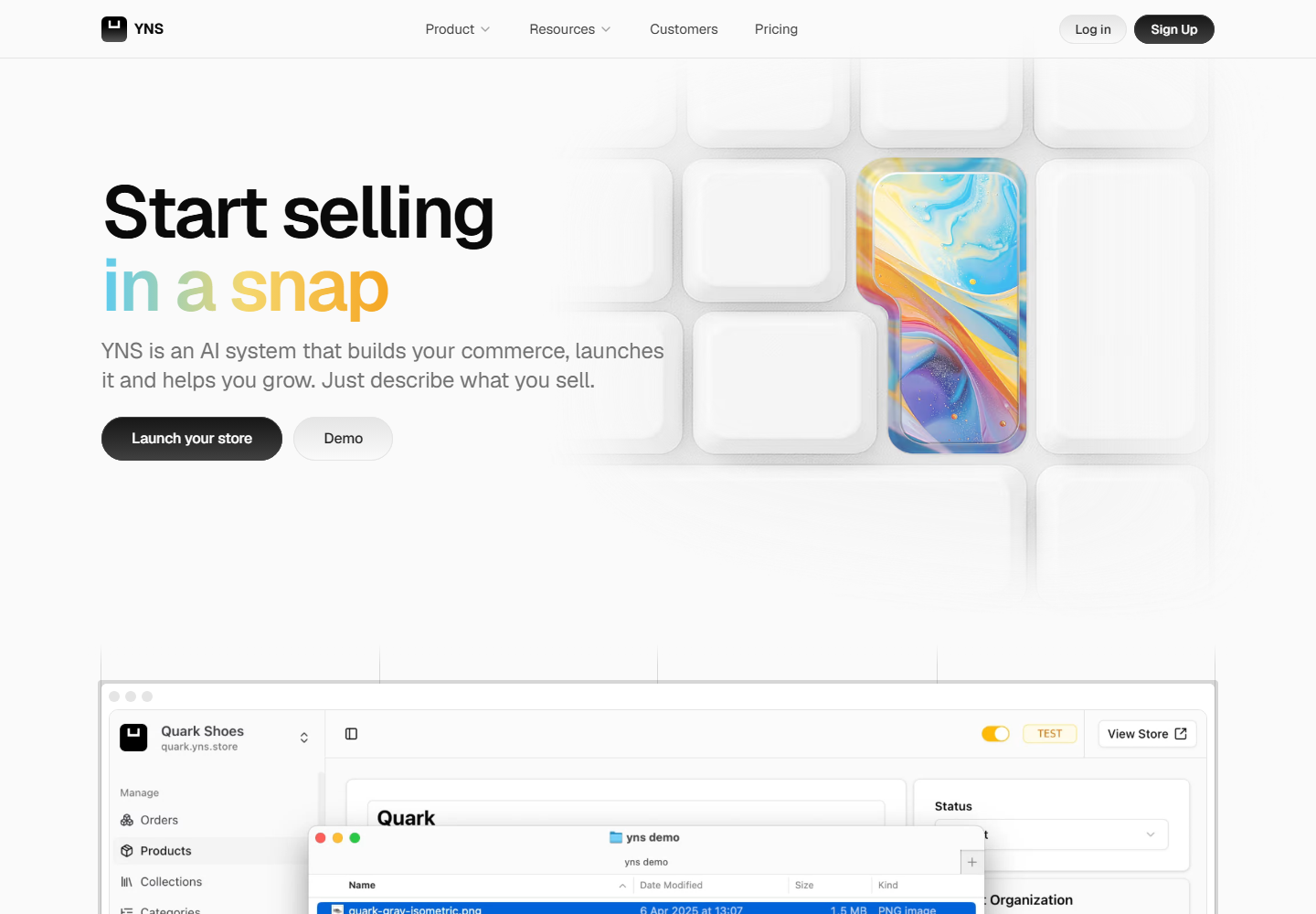 Your Next Store homepage