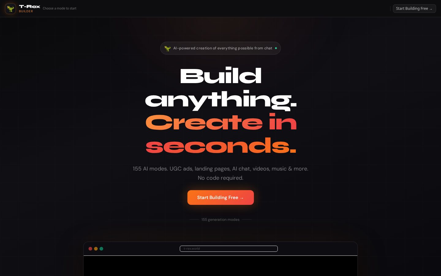 Your Vibe Builder Trex Homepage