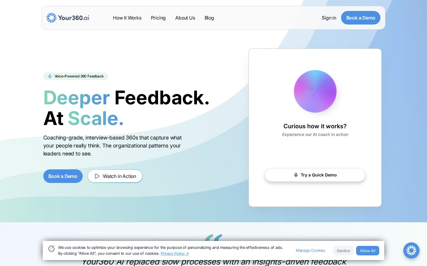 Your360 AI Homepage