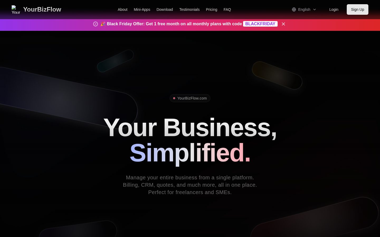 YourBizFlow Homepage