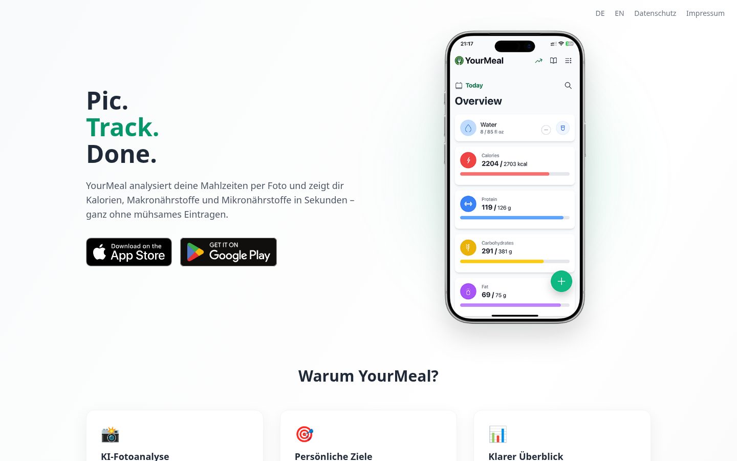 YourMeal Homepage