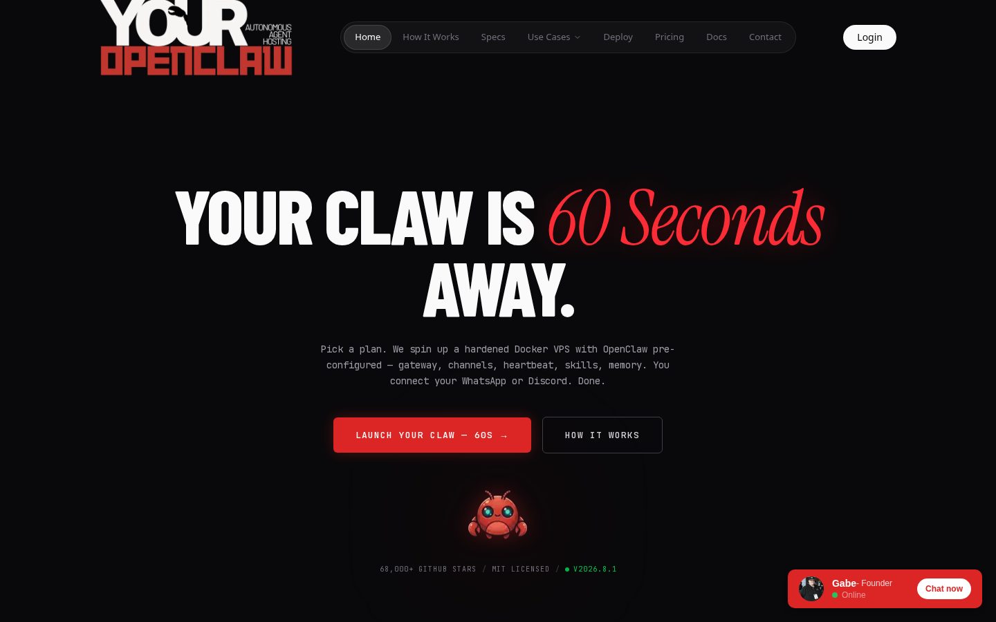 YourOpenClaw Homepage